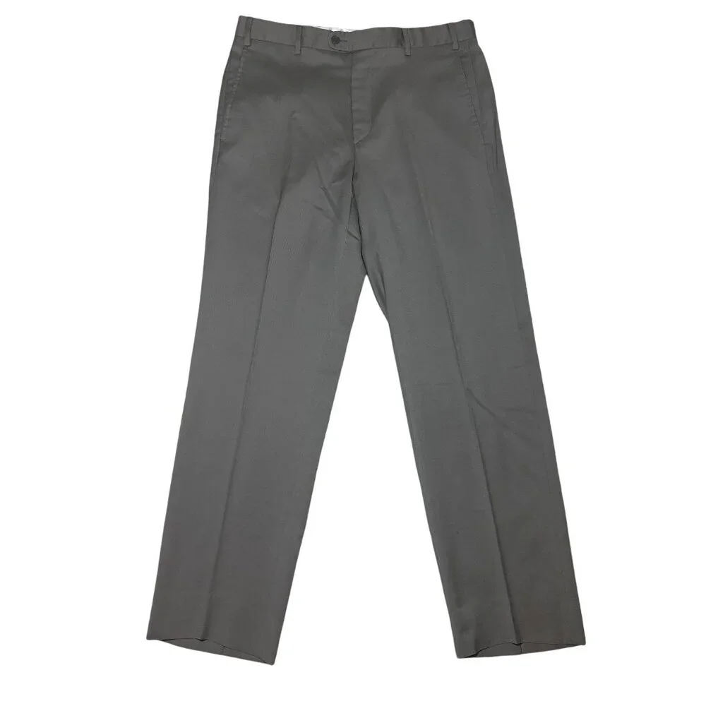 Zanella‎ $350 Wool Dress Pants Men's W33x31 Todd Trousers Khaki Italy MINT